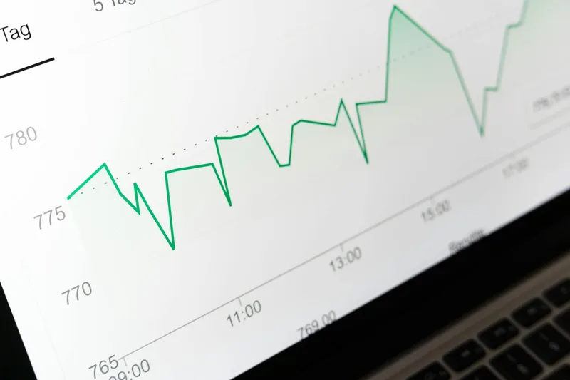 A simple line chart showing open rates across a 5-email drip sequence, with a visible drop at email 3 highlighted