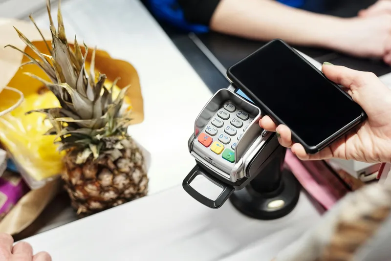 Stan Store mobile checkout screen showing a one-step digital product purchase with payment fields visible on a single screen